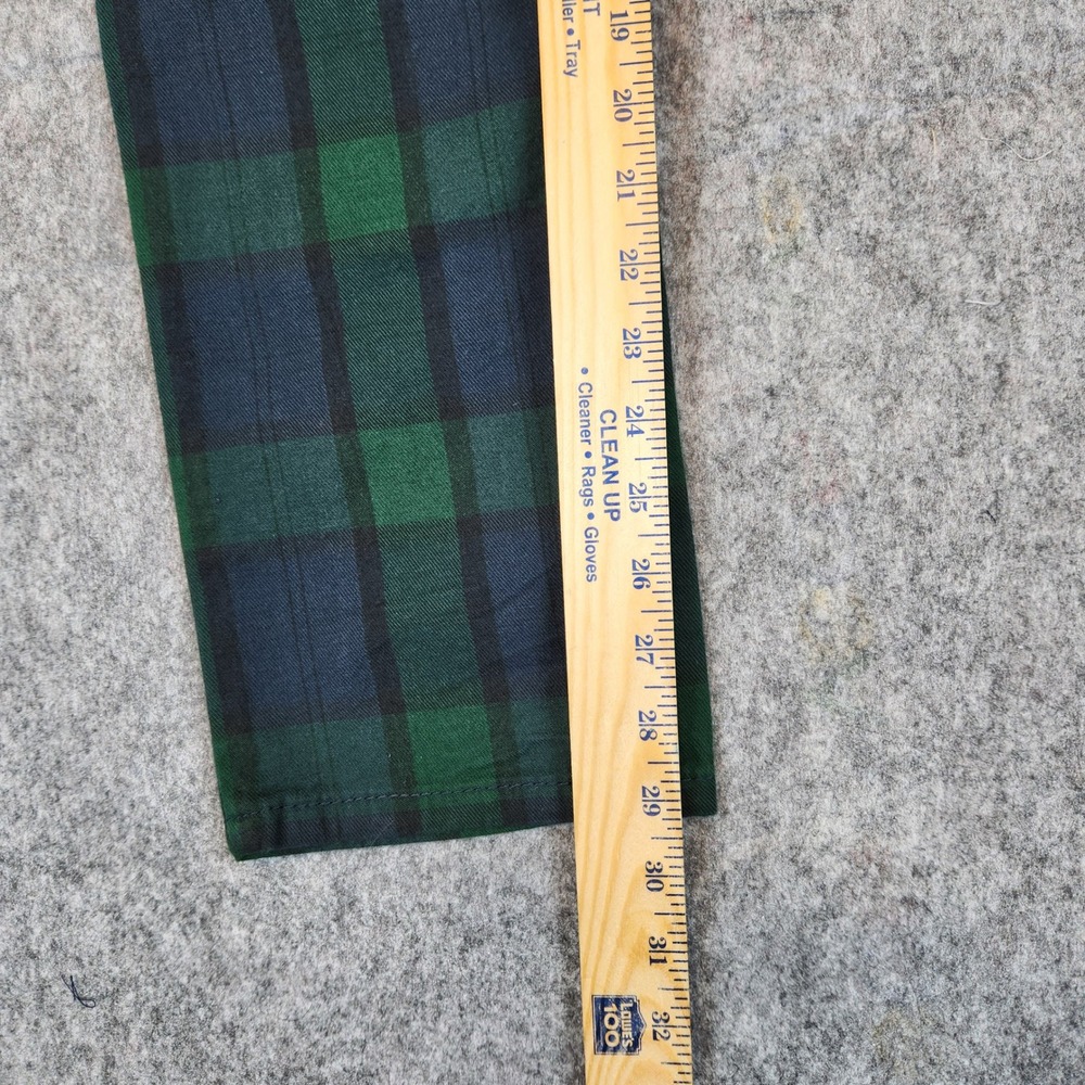Levi 511 Slim Fit Pants Men 30x30 Green Black Watch Plaid Tartan Check Trousers - Picture 12 of 12